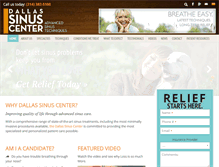 Tablet Screenshot of dallassinuscenter.com